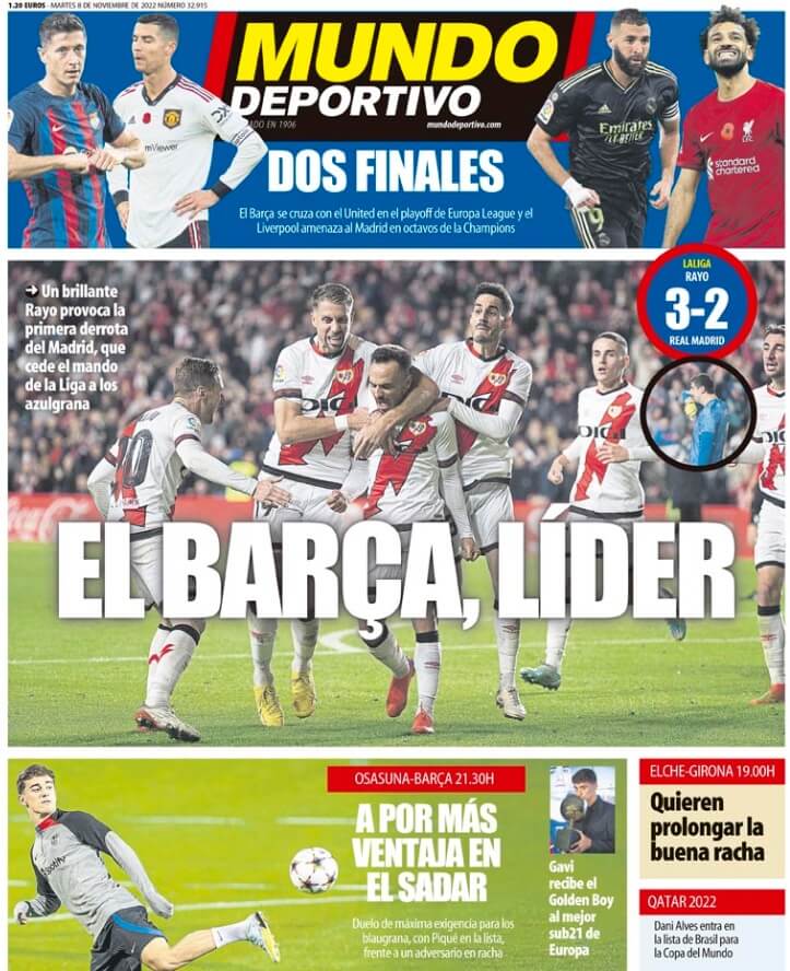 Portadas Deportivas Martes 8/11/2022 Portadas Deportivas Martes 8/11/2022