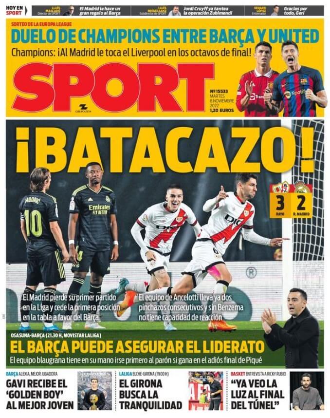 Portadas Deportivas Martes 8/11/2022 Portadas Deportivas Martes 8/11/2022