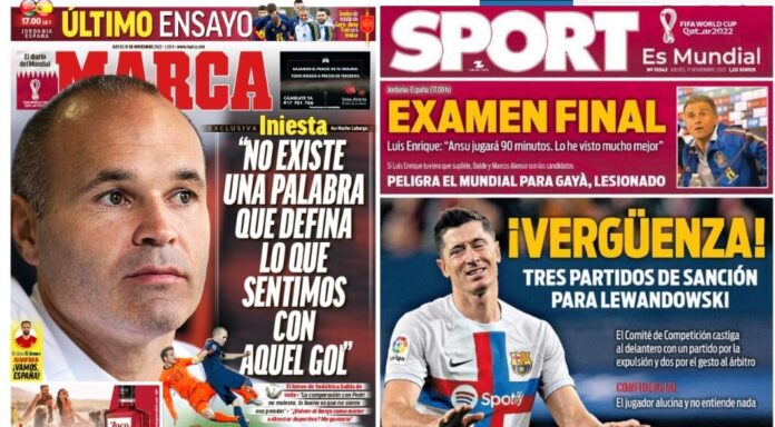 Portadas Deportivas Jueves 17/11/2022 Portadas Deportivas Jueves 17/11/2022