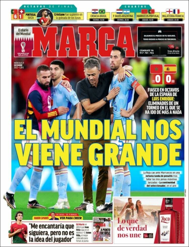 Portadas Deportivas Miércoles 7/12/2022 Portadas Deportivas Miércoles 7/12/2022