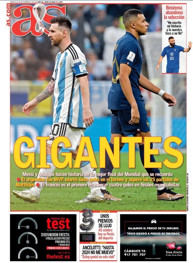 Portadas Deportivas Martes 20/12/2022