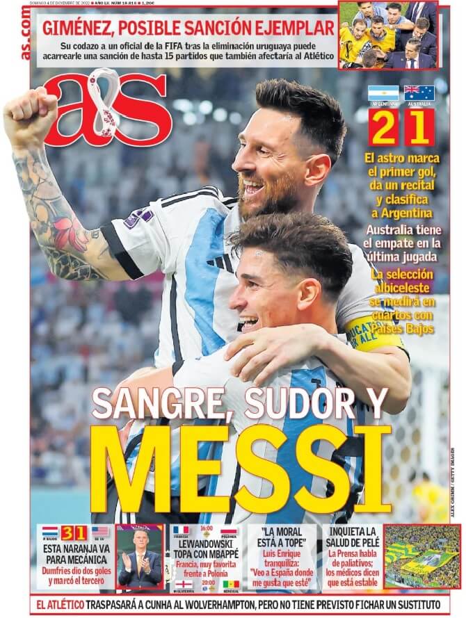 Portadas Deportivas Domingo 4/12/2022