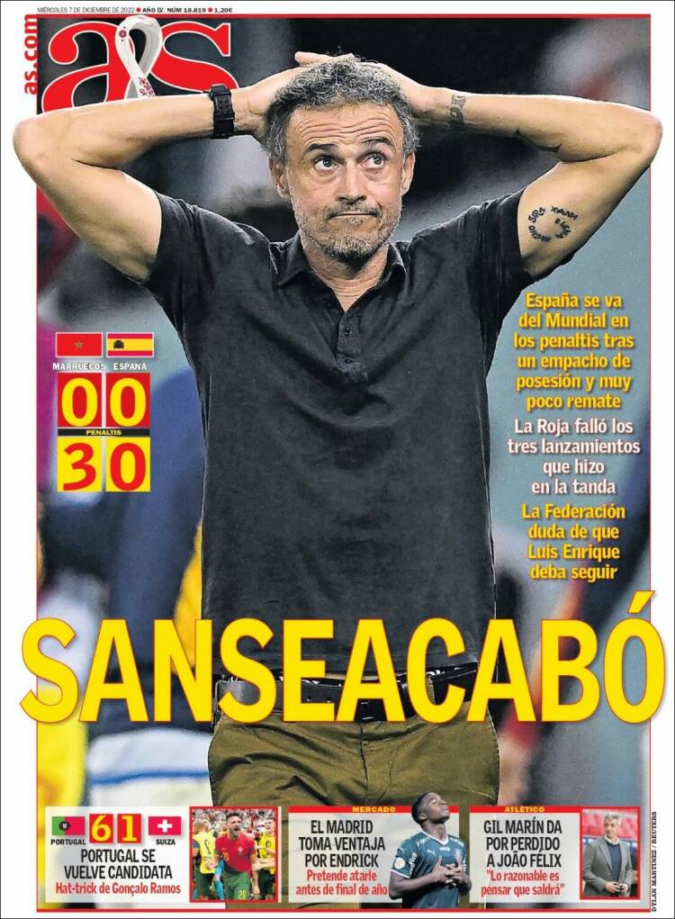 Portadas Deportivas Miércoles 7/12/2022 Portadas Deportivas Miércoles 7/12/2022