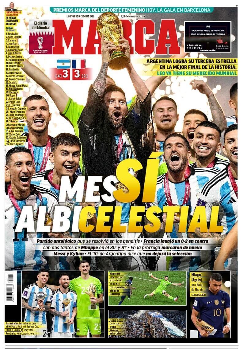 Portadas Deportivas Lunes 19/12/2022 Portadas Deportivas Lunes 19/12/2022