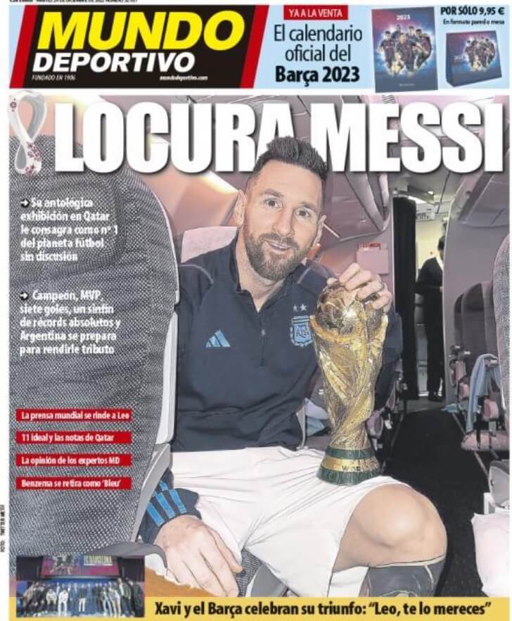 Portadas Deportivas Martes 20/12/2022