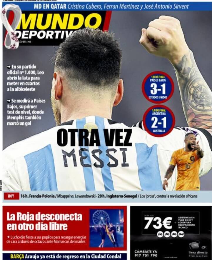 Portadas Deportivas Domingo 4/12/2022