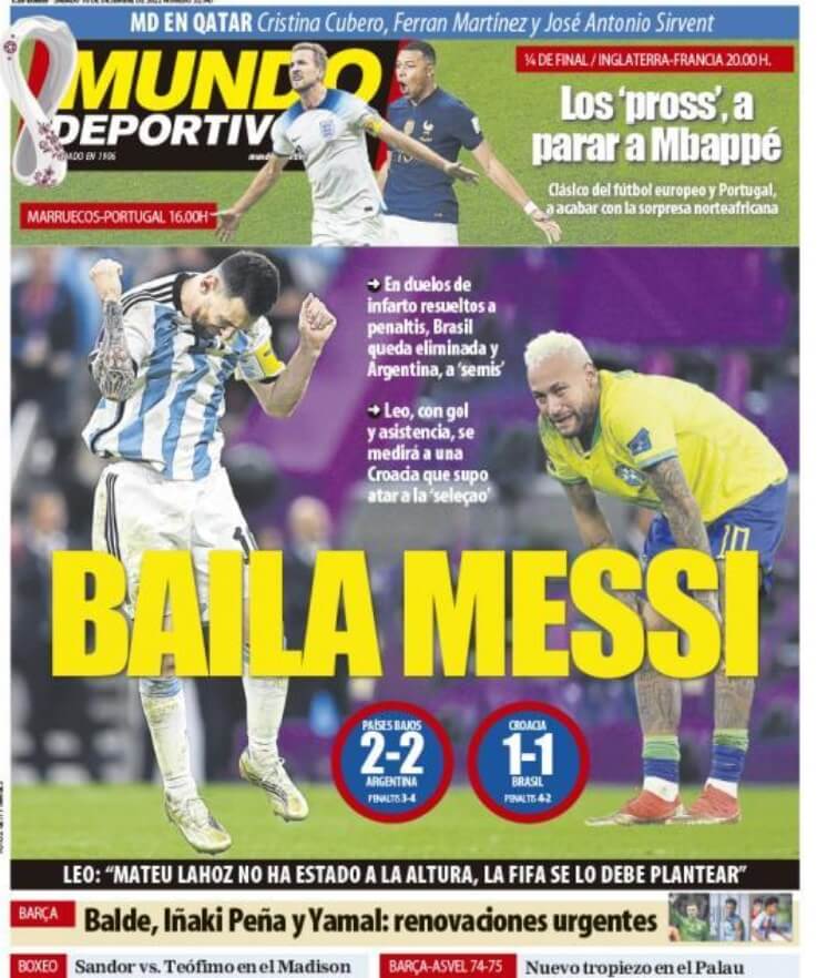 Portadas Deportivas Sábado 10/12/2022