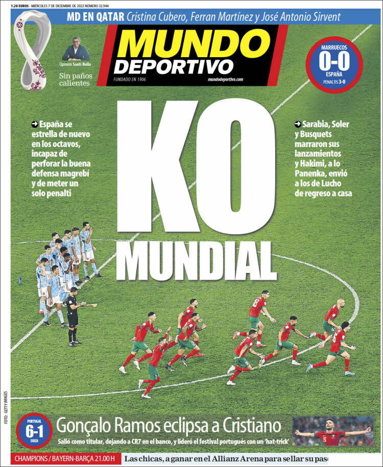 Portadas Deportivas Miércoles 7/12/2022 Portadas Deportivas Miércoles 7/12/2022
