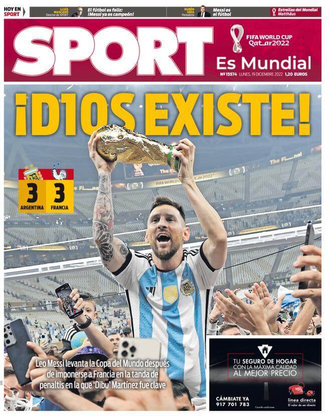 Portadas Deportivas Lunes 19/12/2022 Portadas Deportivas Lunes 19/12/2022