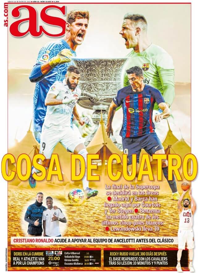 Portadas Deportivas Sábado 14/1/2023 Portadas Deportivas Sábado 14/1/2023