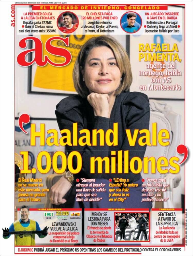 Portadas Deportivas Miércoles 1/2/2023 Portadas Deportivas Miércoles 1/2/2023