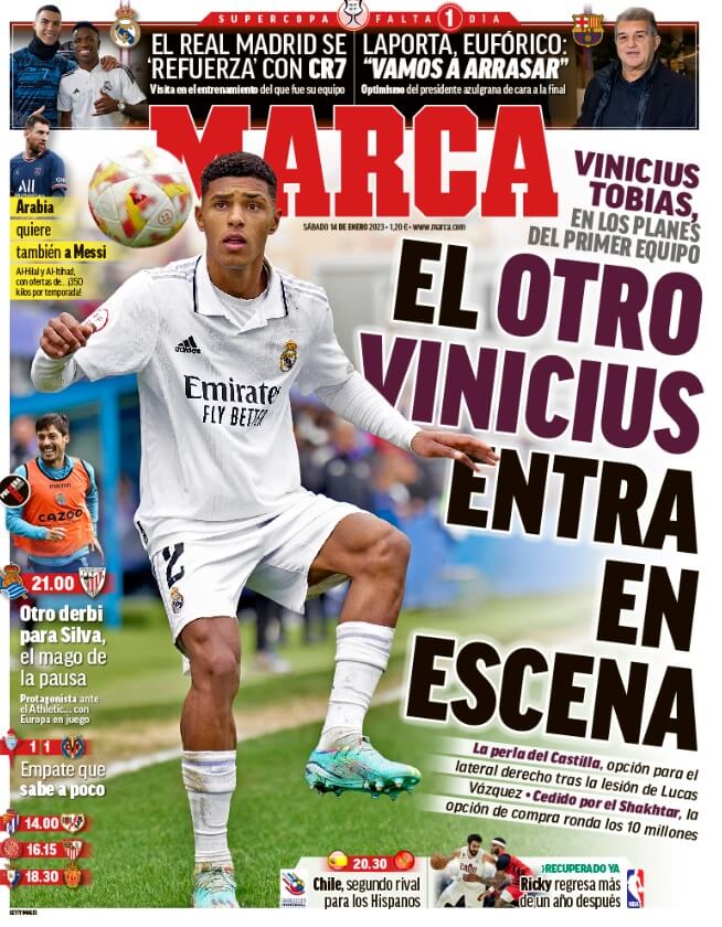 Portadas Deportivas Sábado 14/1/2023 Portadas Deportivas Sábado 14/1/2023