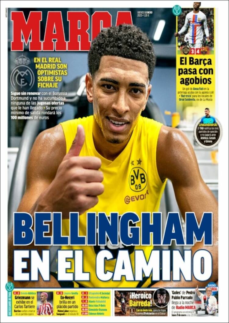 Portadas Deportivas Jueves 5/1/2023 Portadas Deportivas Jueves 5/1/2023