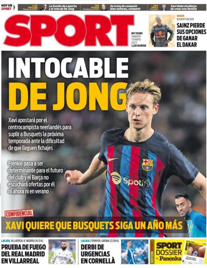 Portadas Deportivas Sábado 7/1/2023 Portadas Deportivas Sábado 7/1/2023