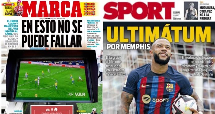 Portadas Deportivas Miércoles 18/1/2023 Portadas Deportivas Miércoles 18/1/2023
