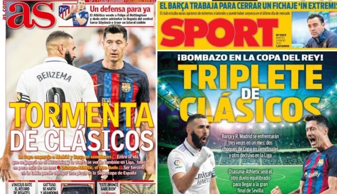 Portadas Deportivas Martes 31/1/2023