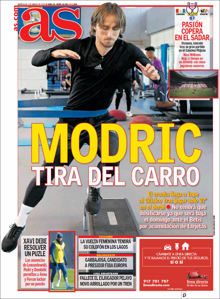 Portadas Deportivas Miércoles 1/3/2023 Portadas Deportivas Miércoles 1/3/2023