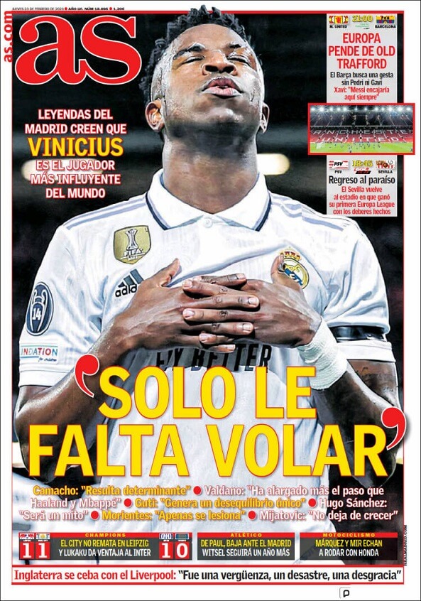 Portadas Deportivas Jueves 23/2/2023 Portadas Deportivas Jueves 23/2/2023