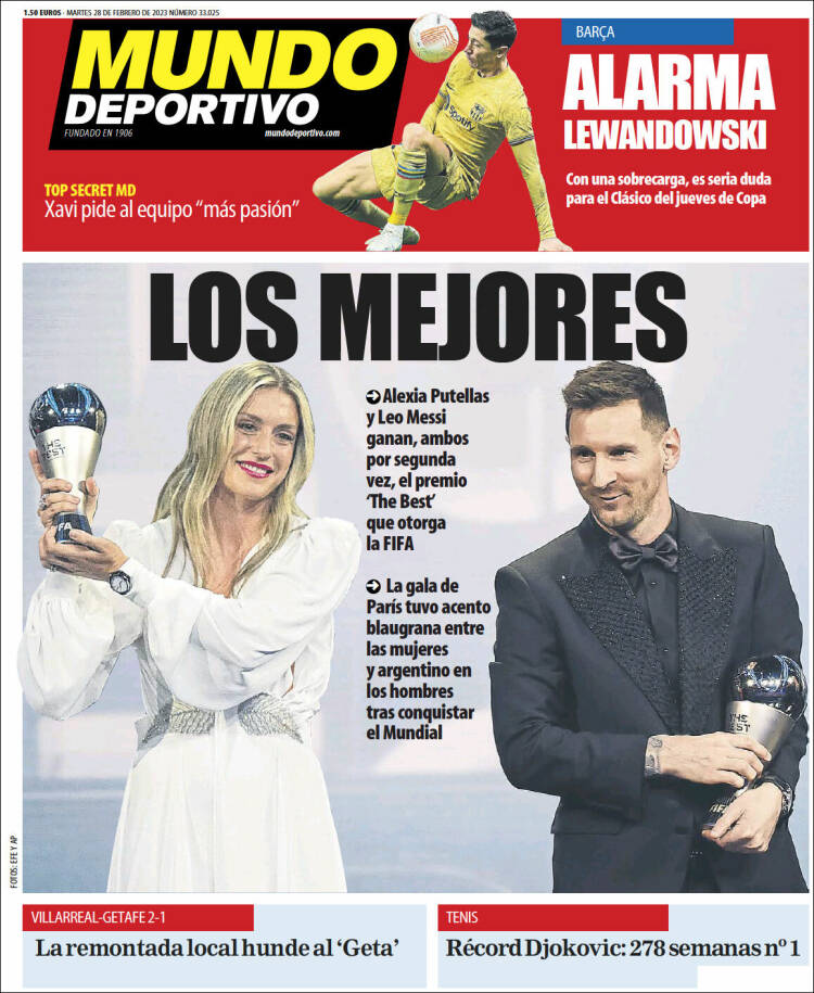 Portadas Deportivas Martes 28/2/2023 Portadas Deportivas Martes 28/2/2023