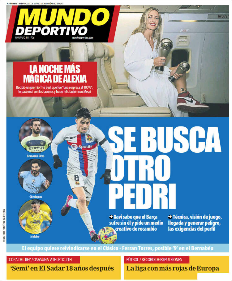 Portadas Deportivas Miércoles 1/3/2023 Portadas Deportivas Miércoles 1/3/2023