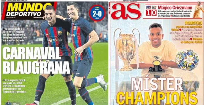 Portadas Deportivas Lunes 20/2/2023 Portadas Deportivas Lunes 20/2/2023