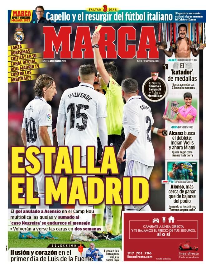 Portadas Deportivas Martes 21/3/2023 Portadas Deportivas Martes 21/3/2023