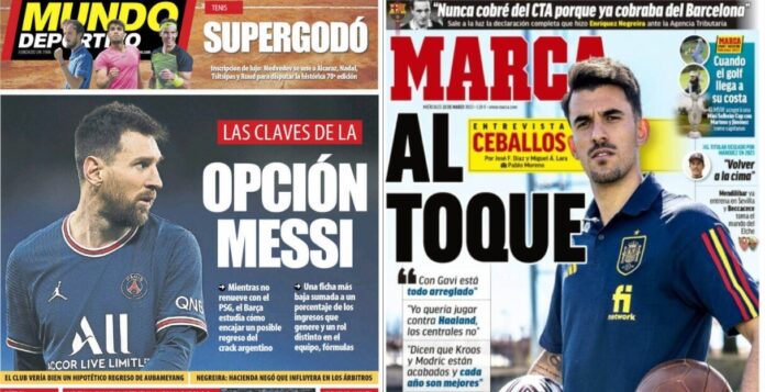 Portadas Deportivas Miércoles 22/3/2023