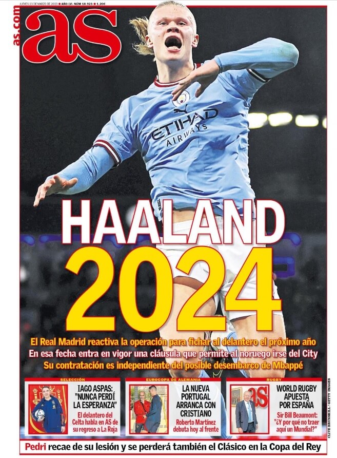 Portadas Deportivas Jueves 23/3/2023 Portadas Deportivas Jueves 23/3/2023