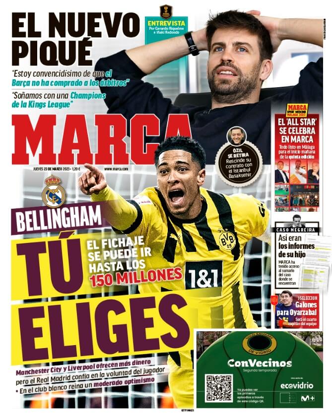 Portadas Deportivas Jueves 23/3/2023 Portadas Deportivas Jueves 23/3/2023