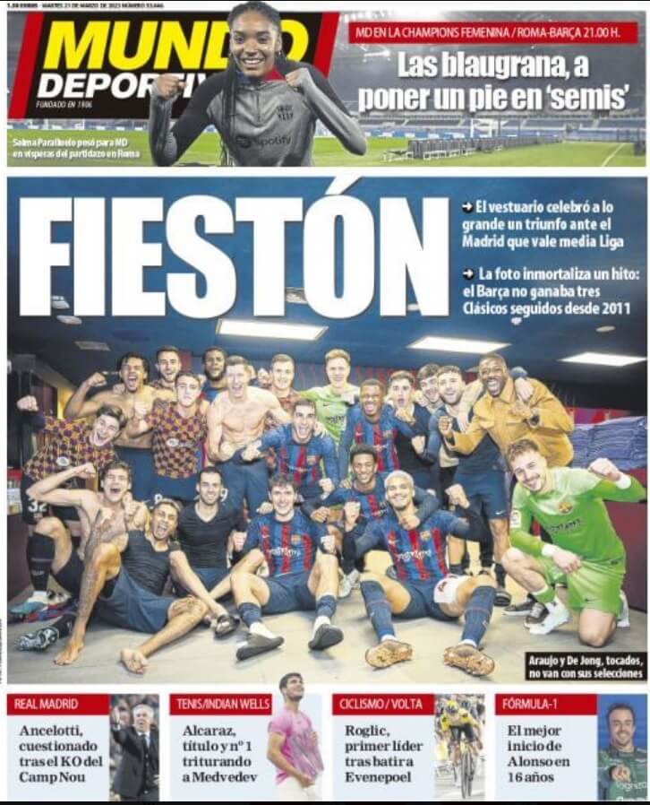 Portadas Deportivas Martes 21/3/2023 Portadas Deportivas Martes 21/3/2023