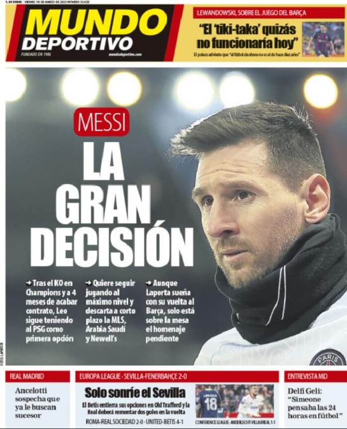 Portadas Deportivas Viernes 10/3/2023 Portadas Deportivas Viernes 10/3/2023