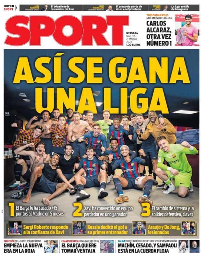 Portadas Deportivas Martes 21/3/2023 Portadas Deportivas Martes 21/3/2023