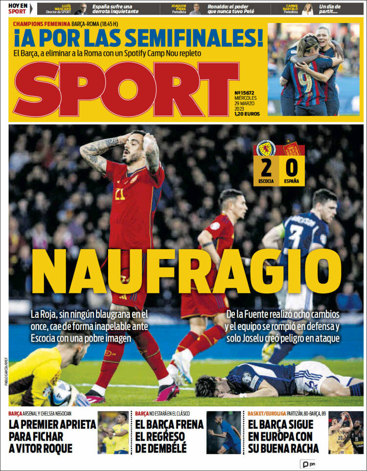 Portadas Deportivas Miércoles 29/3/2023 Portadas Deportivas Miércoles 29/3/2023