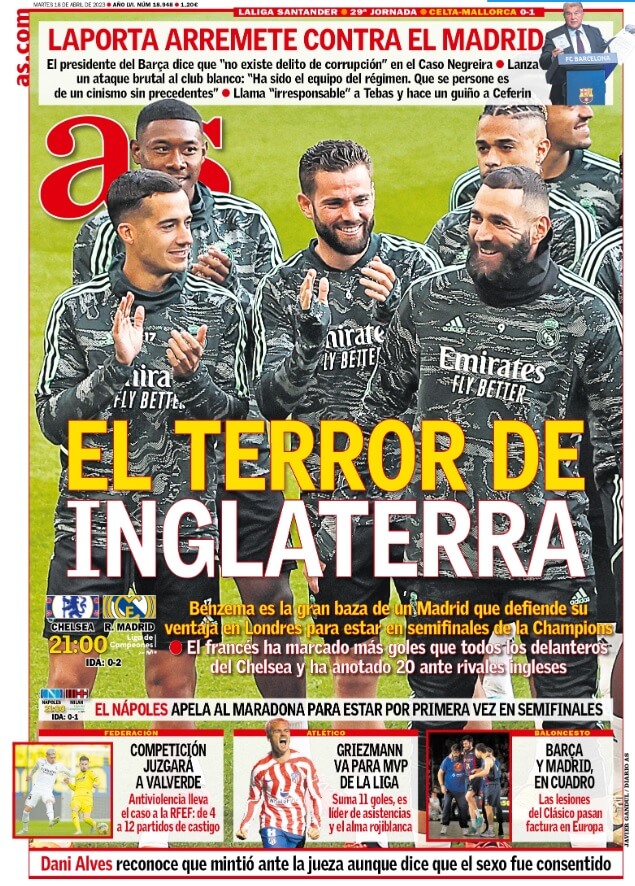 Portadas Deportivas Martes 18/4/2023 Portadas Deportivas Martes 18/4/2023