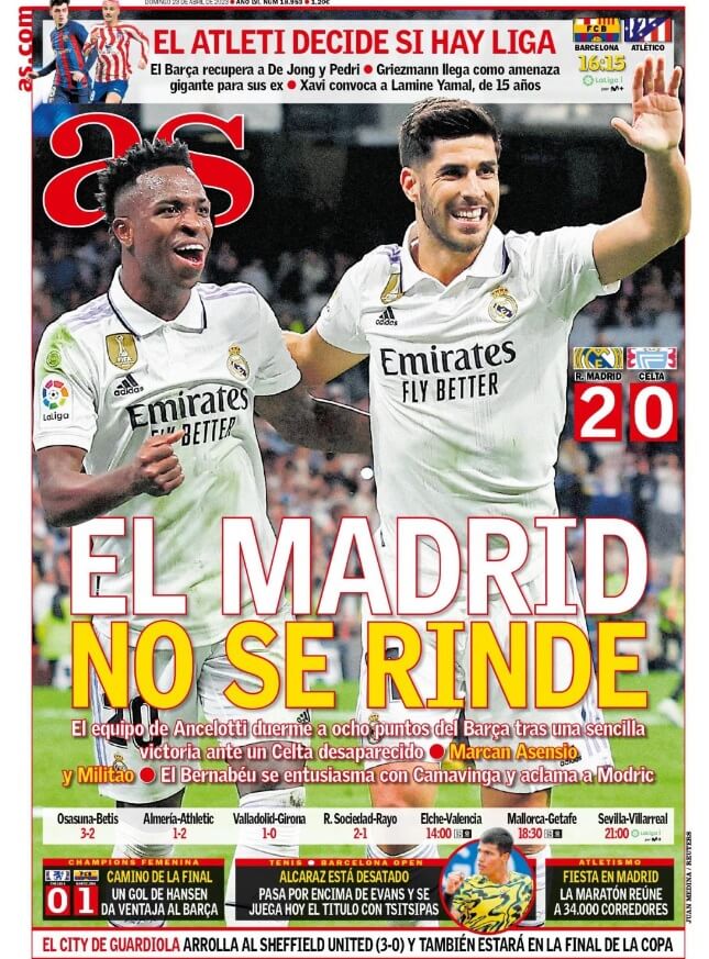 Portadas Deportivas Domingo 23/4/2023