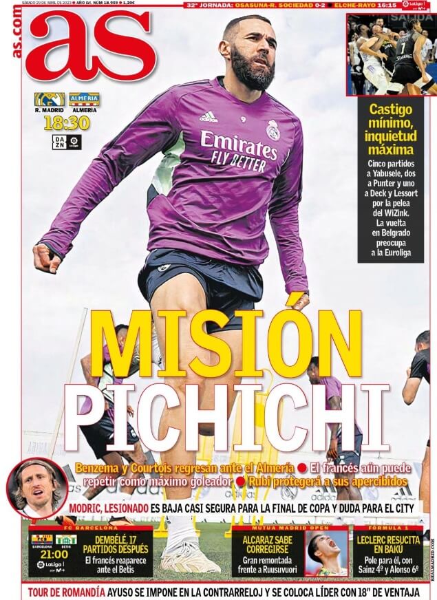Portadas Deportivas Sábado 29/4/2023