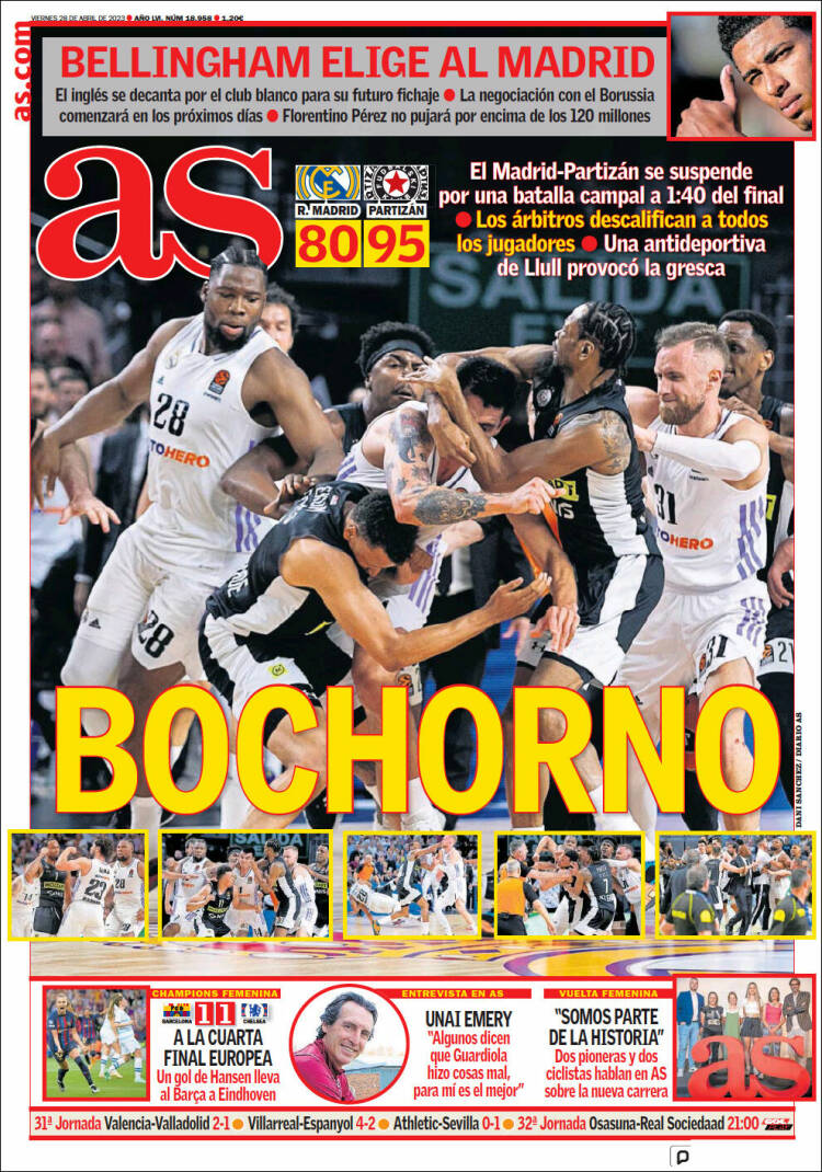 Portadas Deportivas Viernes 28/4/2023