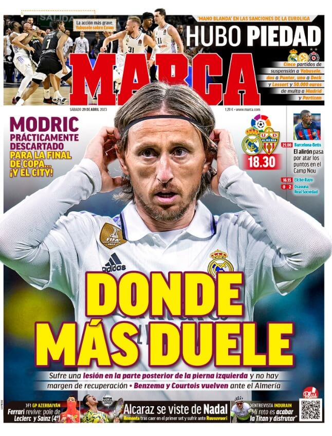 Portadas Deportivas Sábado 29/4/2023