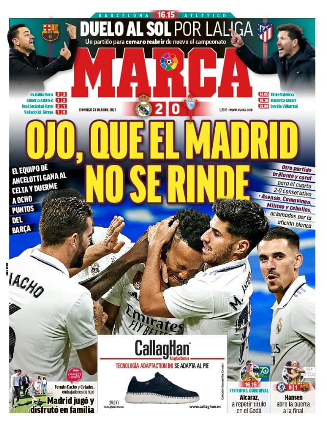 Portadas Deportivas Domingo 23/4/2023