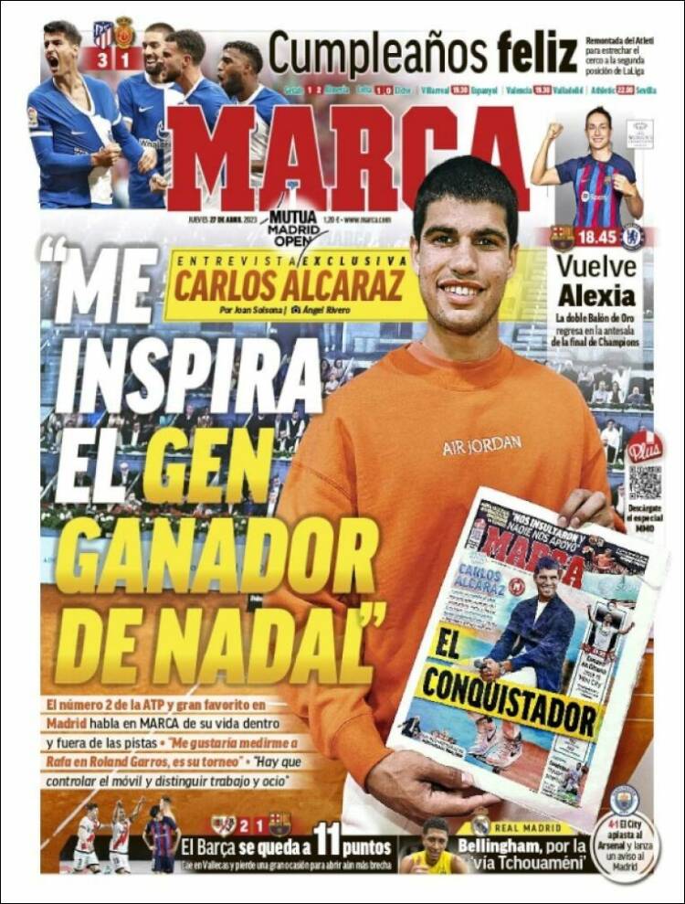 Portadas Deportivas Jueves 27/4/2023 Portadas Deportivas Jueves 27/4/2023