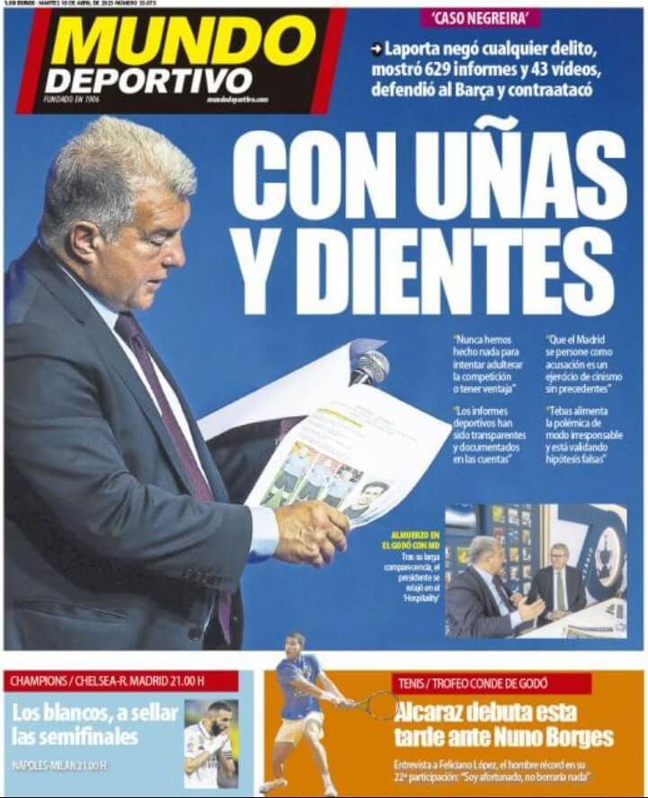 Portadas Deportivas Martes 18/4/2023 Portadas Deportivas Martes 18/4/2023