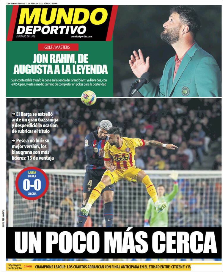 Portadas Deportivas Martes 11/4/2023 Portadas Deportivas Martes 11/4/2023
