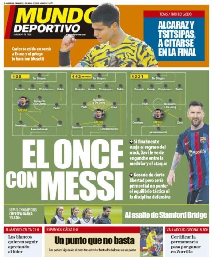 Portadas Deportivas Sábado 22/4/2023