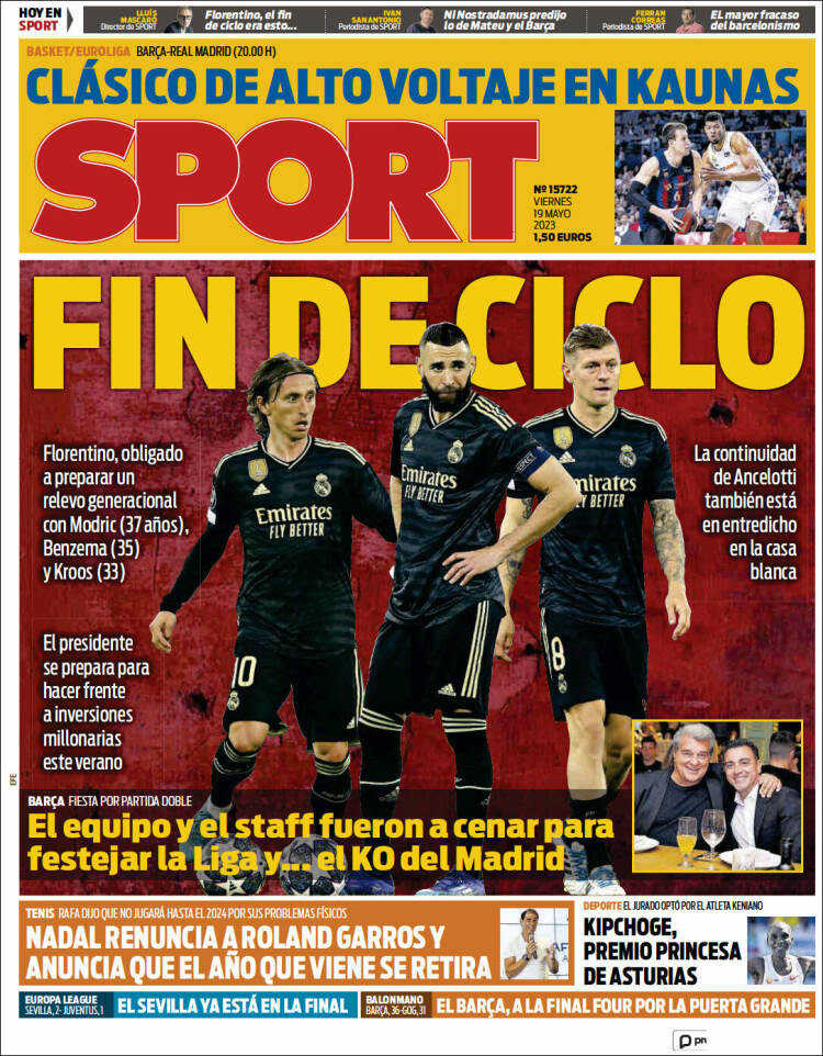 Portadas Deportivas Viernes 19/5/2023 Portadas Deportivas Viernes 19/5/2023