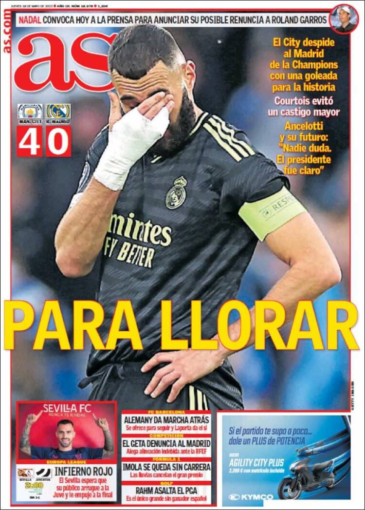 Portadas Deportivas Jueves 18/5/2023 Portadas Deportivas Jueves 18/5/2023