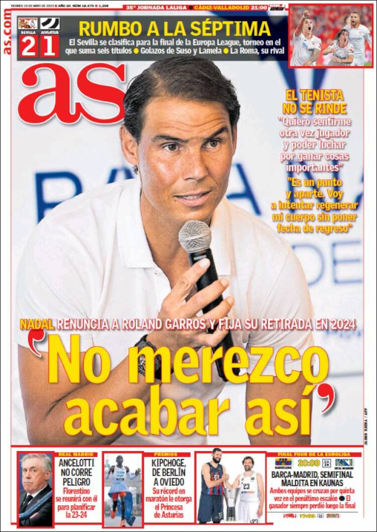 Portadas Deportivas Viernes 19/5/2023 Portadas Deportivas Viernes 19/5/2023