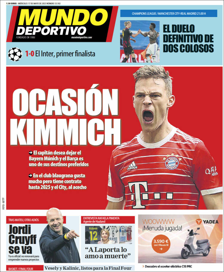Portadas Deportivas Miércoles 17/5/2023 Portadas Deportivas Miércoles 17/5/2023