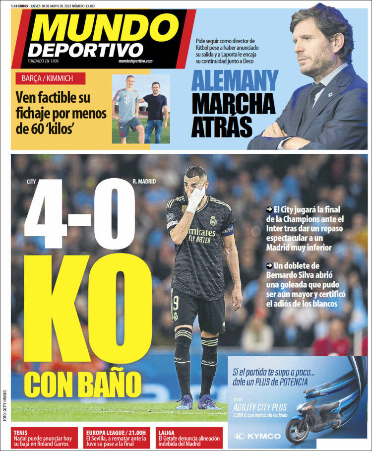 Portadas Deportivas Jueves 18/5/2023 Portadas Deportivas Jueves 18/5/2023