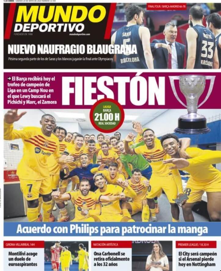 Portadas Deportivas Sábado 20/5/2023 Portadas Deportivas Sábado 20/5/2023