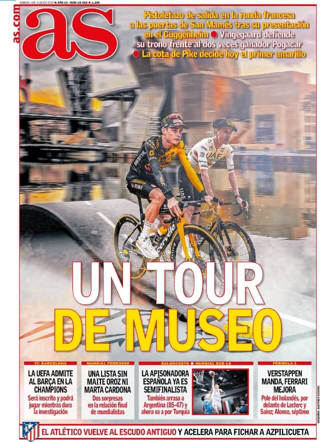Portadas Deportivas Sábado 1/7/2023 Portadas Deportivas Sábado 1/7/2023
